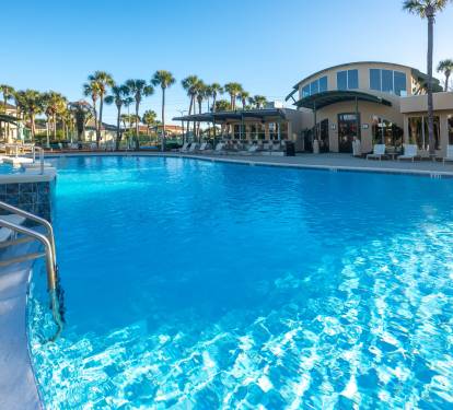 Resort-style pool & lounge area made for sunny afternoons and relaxed group hangouts