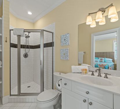 Bathroom attached to upstairs King