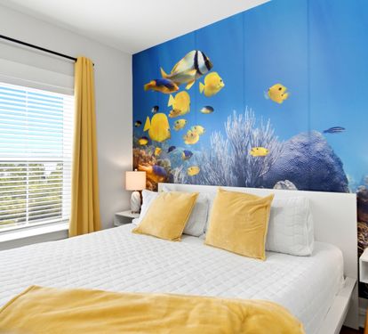 The 3rd bed room features a king bed as well for an excellent nights sleep, so your family is well rested and ready to go.  The blackout curtains help for those that go to bed early or want to sleep in a bit later.