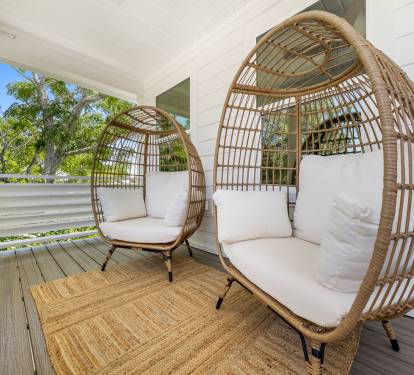 The balcony is the best viewpoint on the property.
