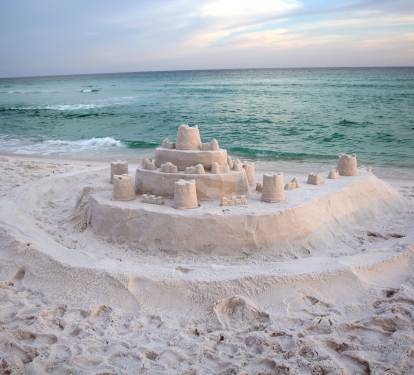 Come stay and play! Sand castles 