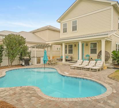 Resort-style backyard with a sparkling private pool—perfect for relaxing afternoons and outdoor entertaining
