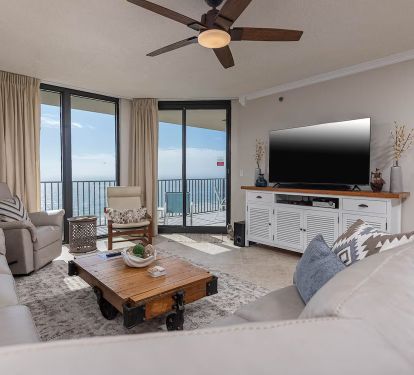 Comfy Couch with TV.