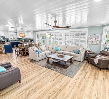 Spacious and Open Living Room Upstairs