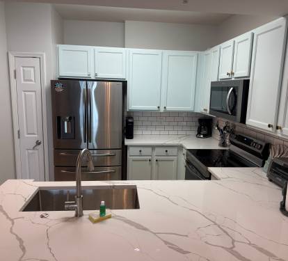 The kitchen is completely renovated as of 2026 and is set up for you, family, and friends to be able to cook as much for as little as you please.