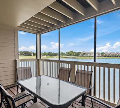 Beautiful lake views and a small view of the gulf