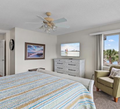 King master with new furniture, attached full bath