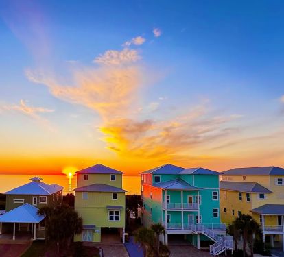 Incredible western facing sunsets 