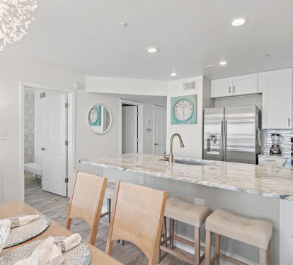 Counter space for breakfast bar is huge