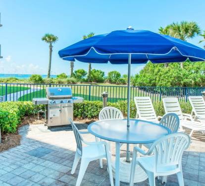 Outdoor grilling area