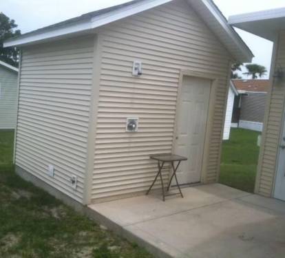 shed with washer dryer