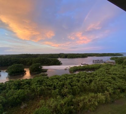 This is your view from Cedar Key Tranquility's Private Balcony.