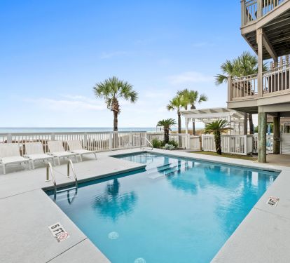 Refresh in the beachfront pool just steps from the sand. Lounge in the sun, swim with Gulf views, and enjoy the perfect mix of relaxation and fun without ever leaving your private retreat.