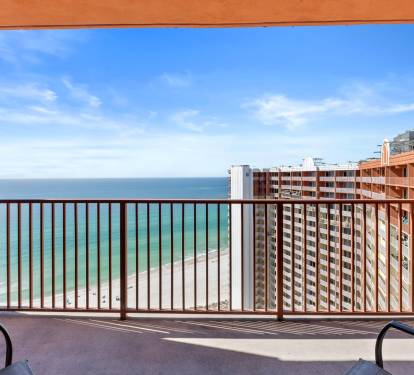 Relax on the balcony and watch the sun set over the Gulf&mdash;your front-row seat to golden hour