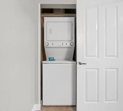Fully equipped with a private washer and dryer for added comfort