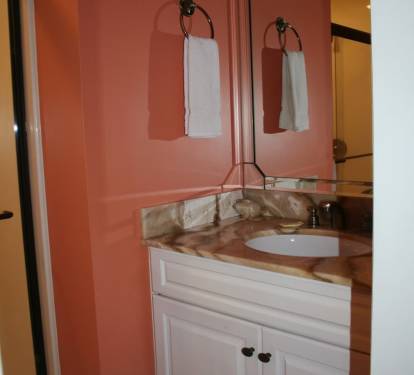 bath #2 vanity with under sink lighting