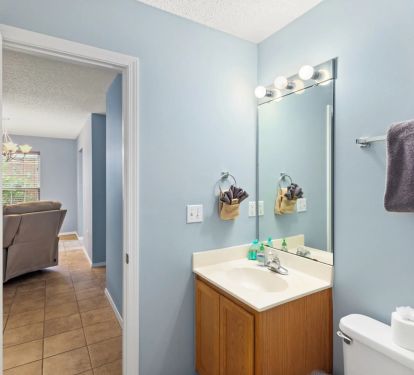 Downstairs Half Bath (Connected to the primary suite)