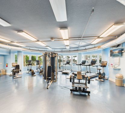 Gym Area Overlooking the Pool