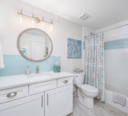 Second new custom bathroom, tub/shower