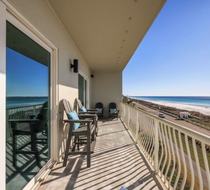 Incredible Views from the 4th floor balcony.  Polywood furniture to relax in
