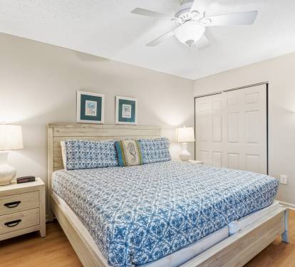 Coastal Bedroom offers a relaxing retreat with soft tomes and cozy comfort.