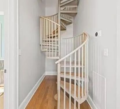 easy access to rooftop patio.