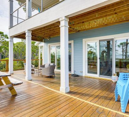 What a great spot to grill and enjoy the meal and scenery. 