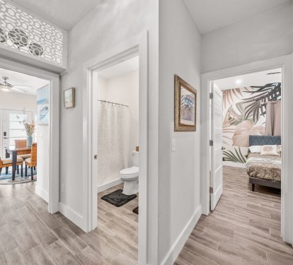 Living room and Master bedroom pathway