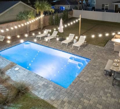 Overhead pool view