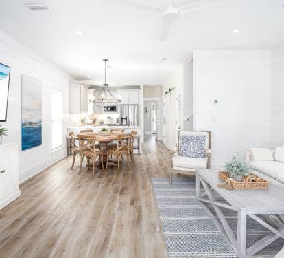 Family space with open kitchen