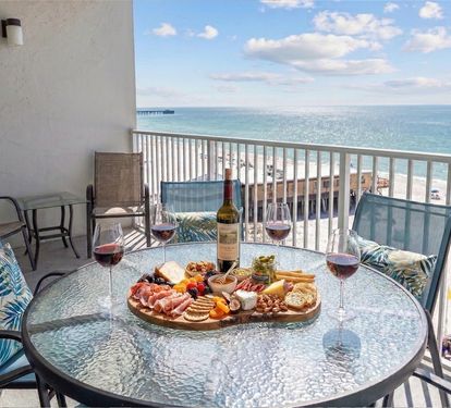 Generous Balcony, Look East over beach