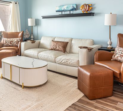 Bright den, has generous comfortable seating