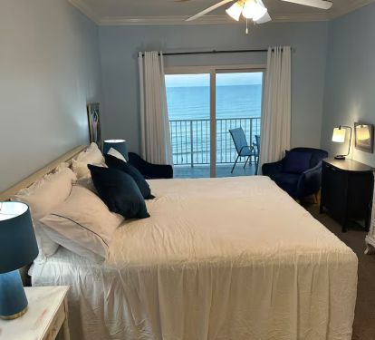 King bed in spacious master bedroom has sitting area and private access to master bath, which includes Ample counter space with two sinks and large walk-in double shower! Pictures coming soon
