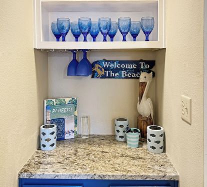 Bar in living room