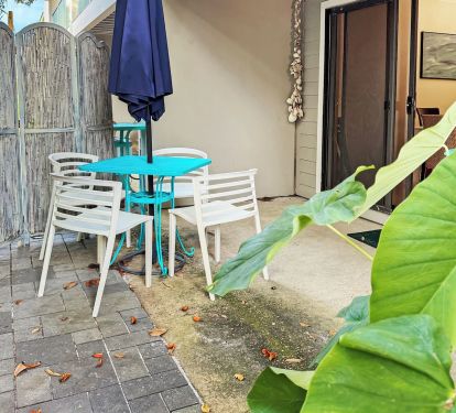 Covered back porch and attached patio