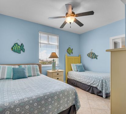 Our third bedroom has a queen and a twin!