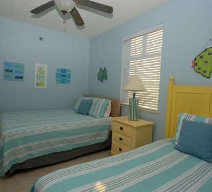 The 4th bedroom has a full sized bed and a twin bed!