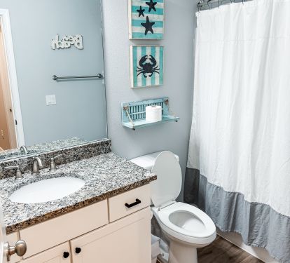 Private Bathroom Downstairs w/ Tub + Shower