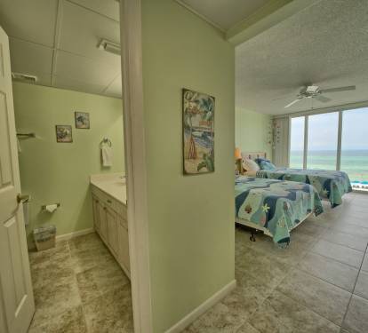 Oversized master with amazing 3rd level view, 2 queen pillow top beds with views