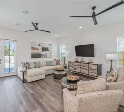Spacious seating allows the family to gather and make memories