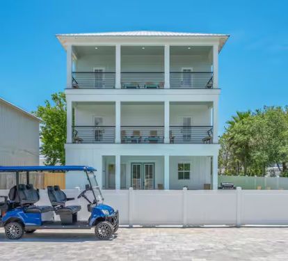 Zip around in style with Reefwood's included 6 seater electric golf cart!