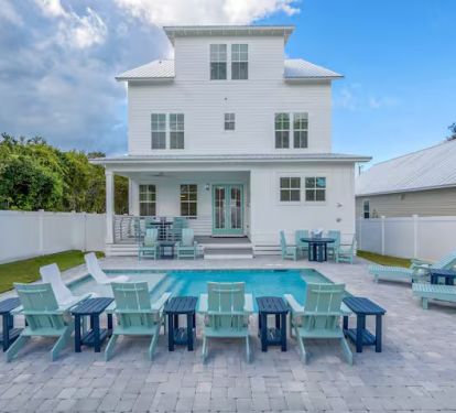 Private (seasonally heated) pool with a splash deck