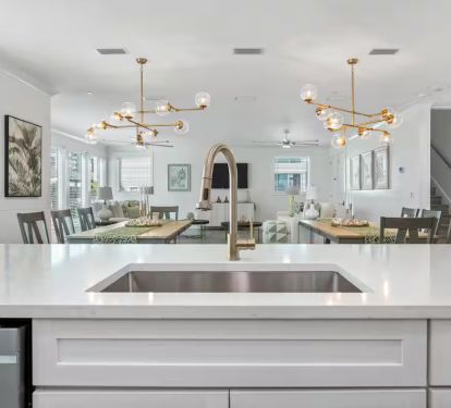 Open layout blends the kitchen and living room seamlessly