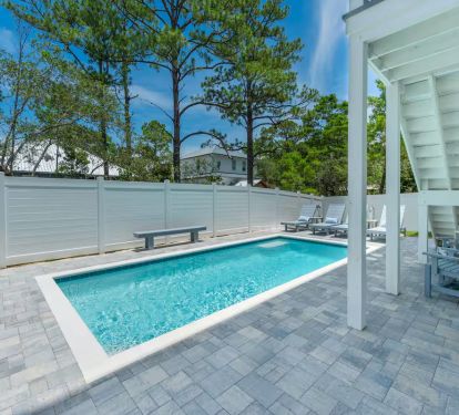Multiple seating arrangements allows everyone to enjoy the private pool area!