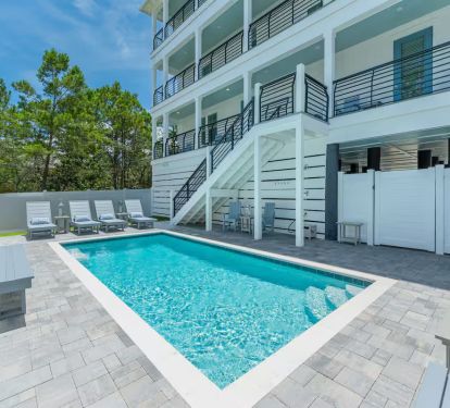 Private (seasonally heated) backyard pool to relax after a fun day in the sun!