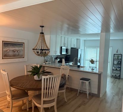 Dining and open kitchen