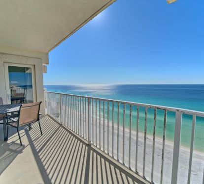 Facing east on the balcony. 
