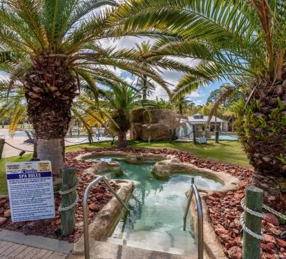 Hot tub at the Oasis