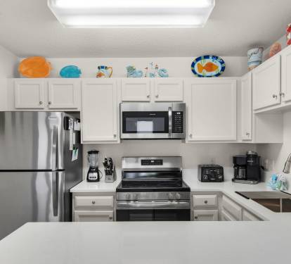 New quarts counters and sink