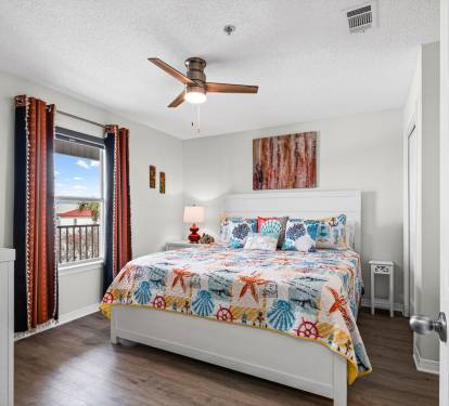 Master with King bed and blackout blinds